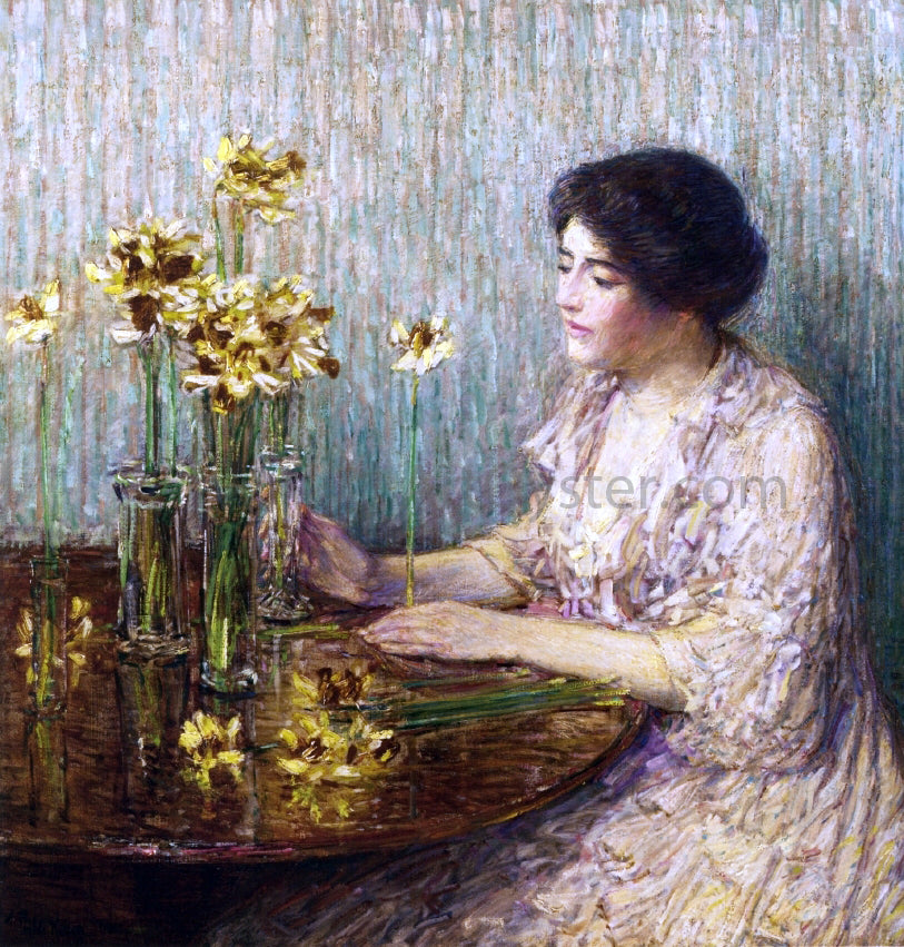 Frederick Childe Hassam Jonquils - Hand Painted Oil Painting