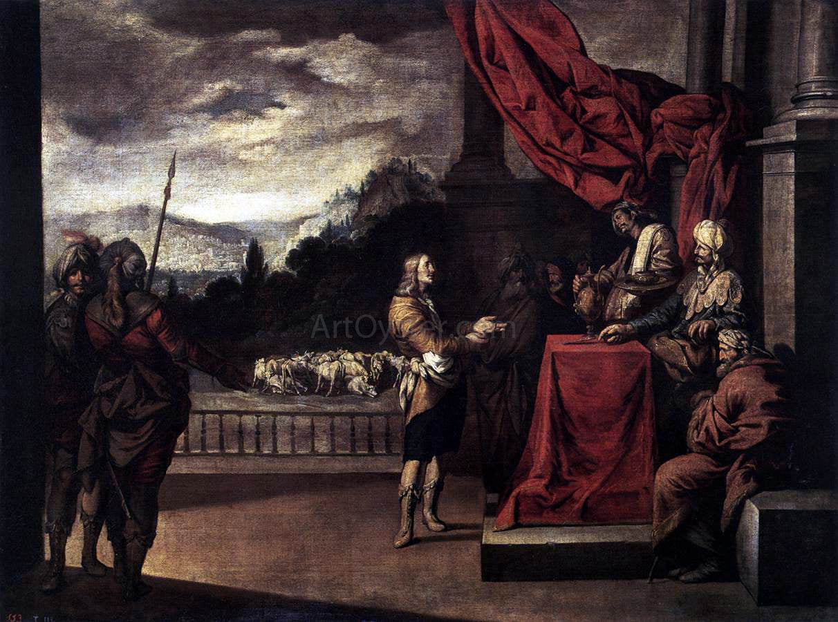 Antonio Del Castillo Joseph Explains the Dream of the Pharaoh - Hand Painted Oil Painting