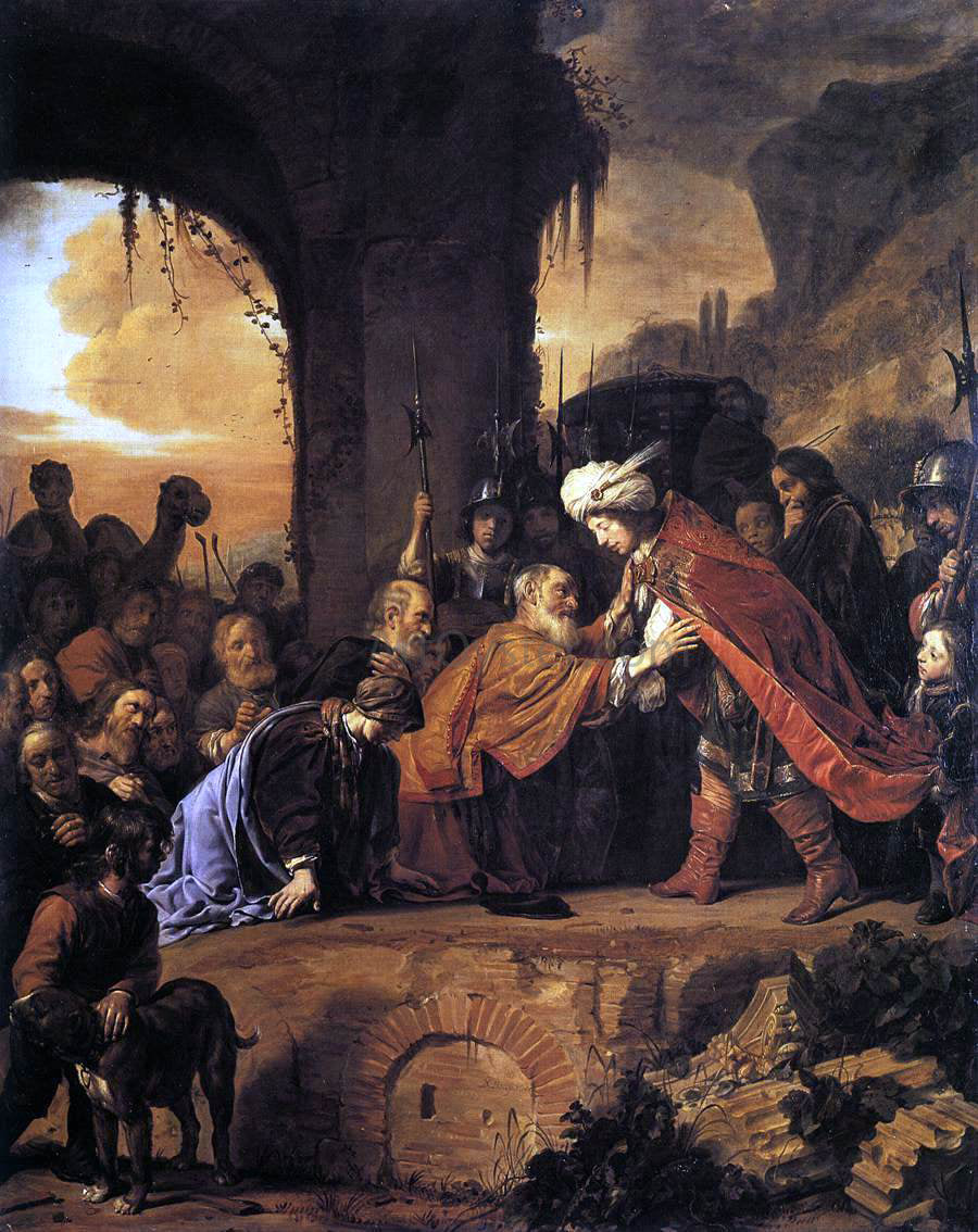 Salomon De Bray Joseph Receives His Father and Brothers in Egypt - Hand Painted Oil Painting