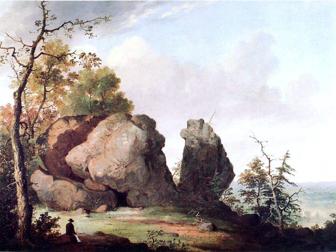 George Henry Durrie Judges Cave, West Rock, New Haven - Hand Painted Oil Painting