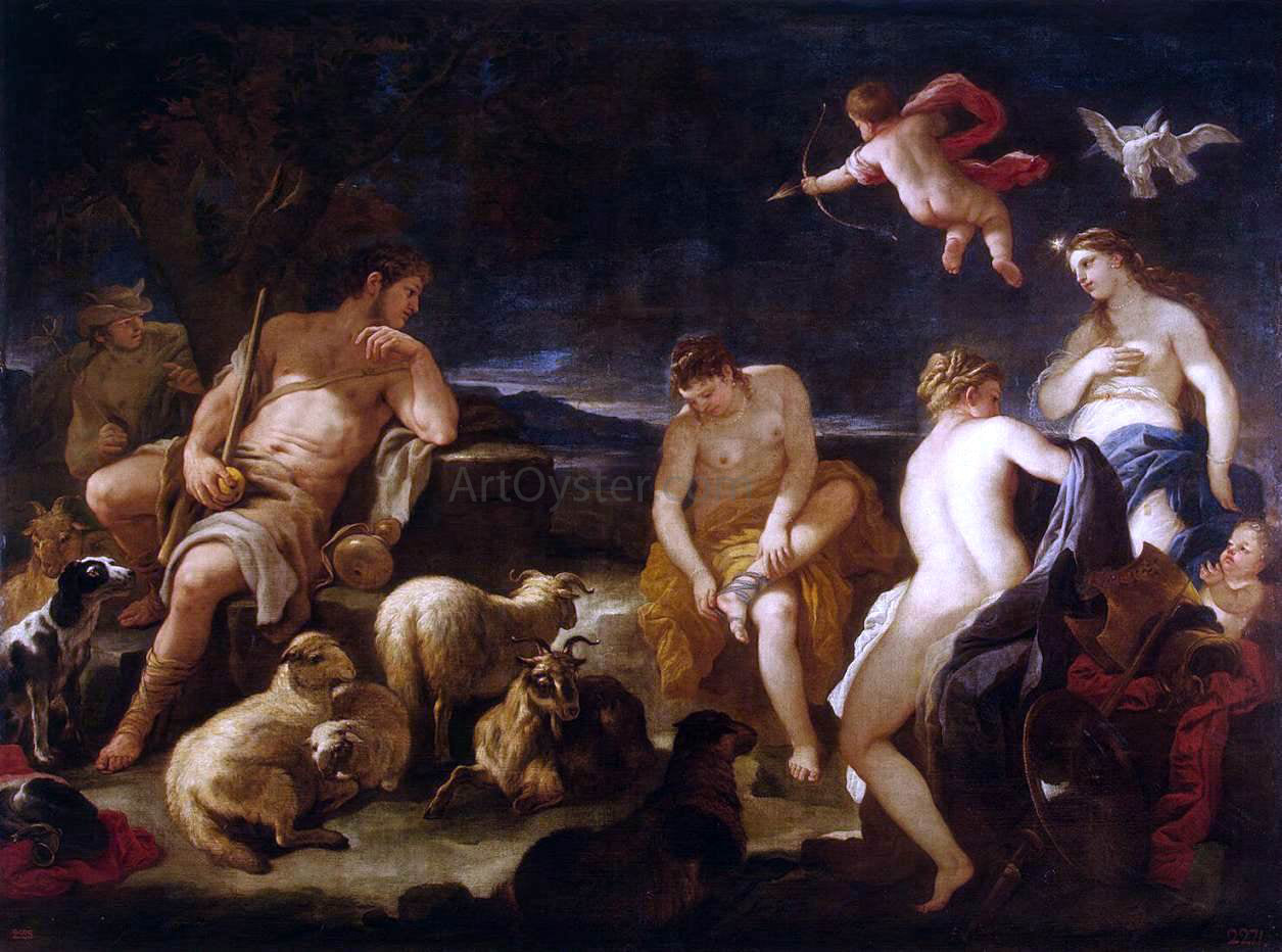 Luca Giordano Judgment of Paris - Hand Painted Oil Painting