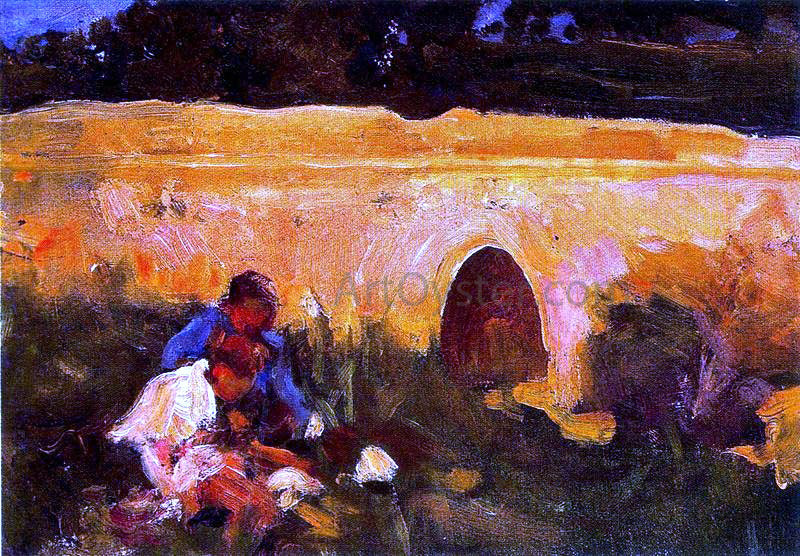 Cecilio Pla y Gallardo Jugando - Hand Painted Oil Painting