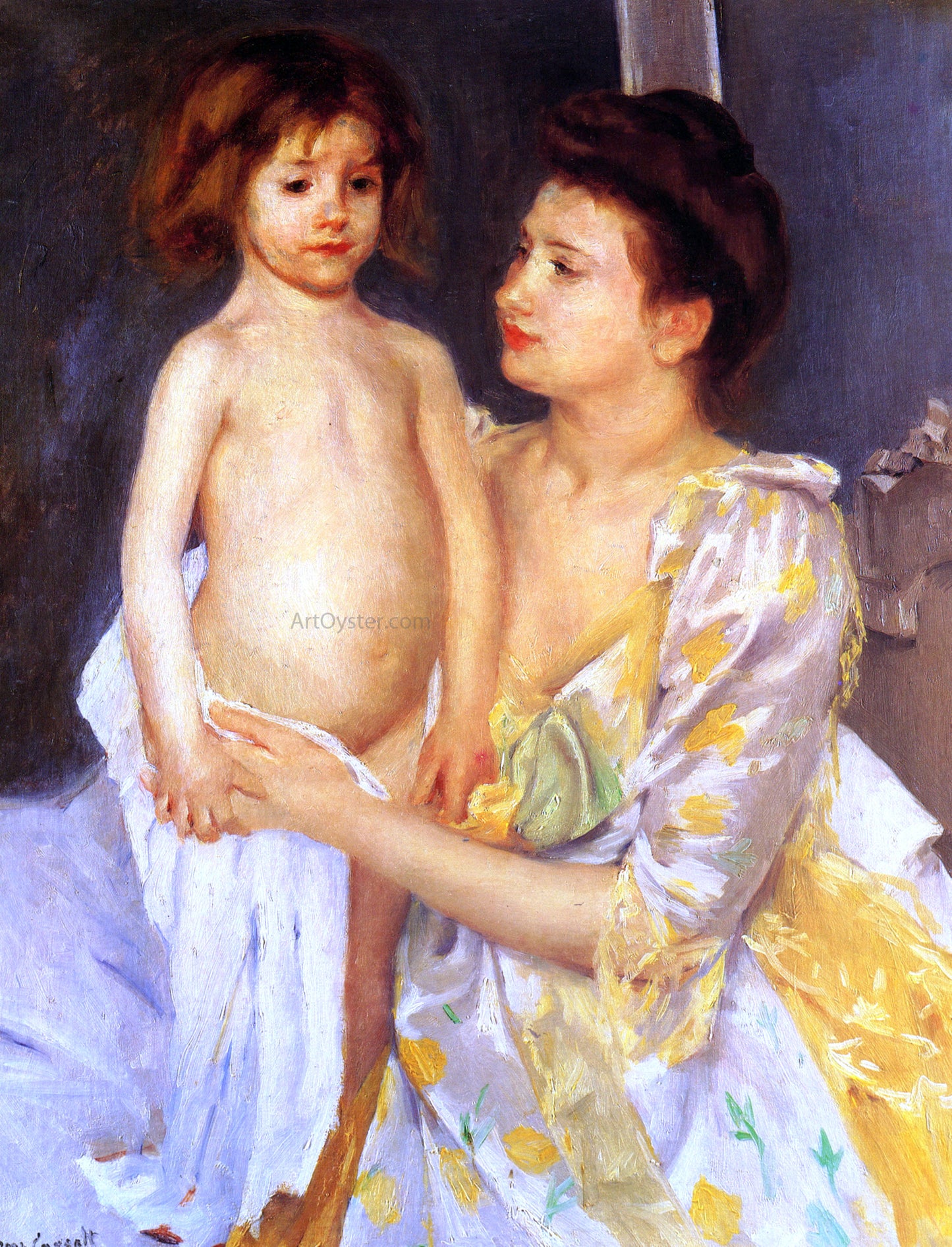 Mary Cassatt Jules Being Dried by His Mother - Hand Painted Oil Painting