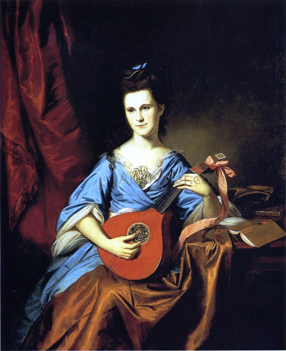 Charles Willson Peale Julia Stockton (Mrs. Benjamin) Rush - Hand Painted Oil Painting