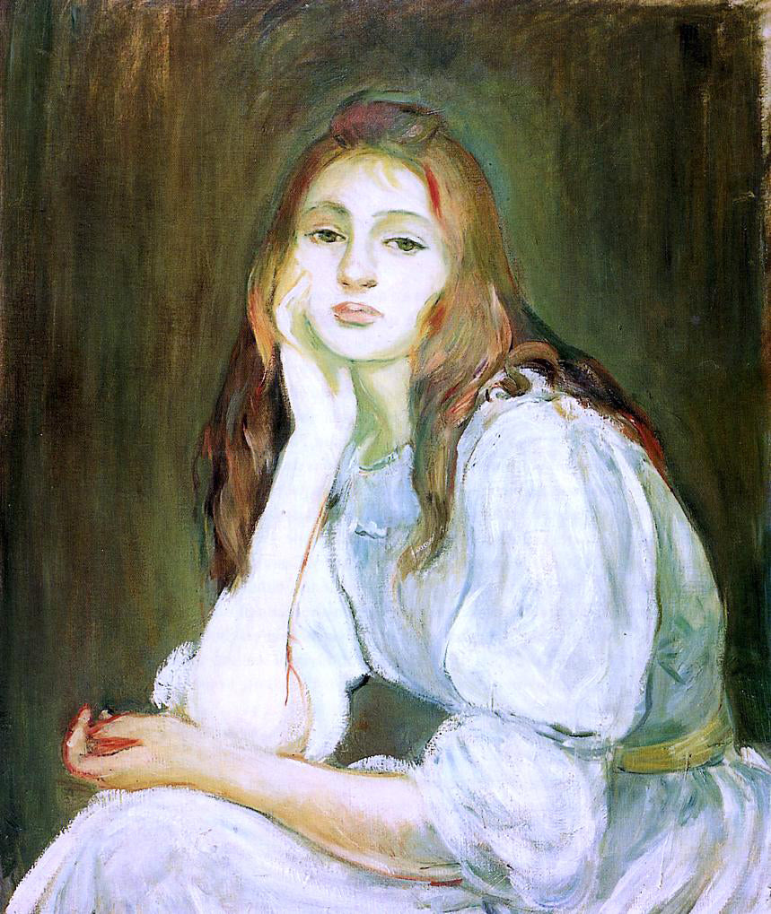 Berthe Morisot Julie Daydreaming - Hand Painted Oil Painting