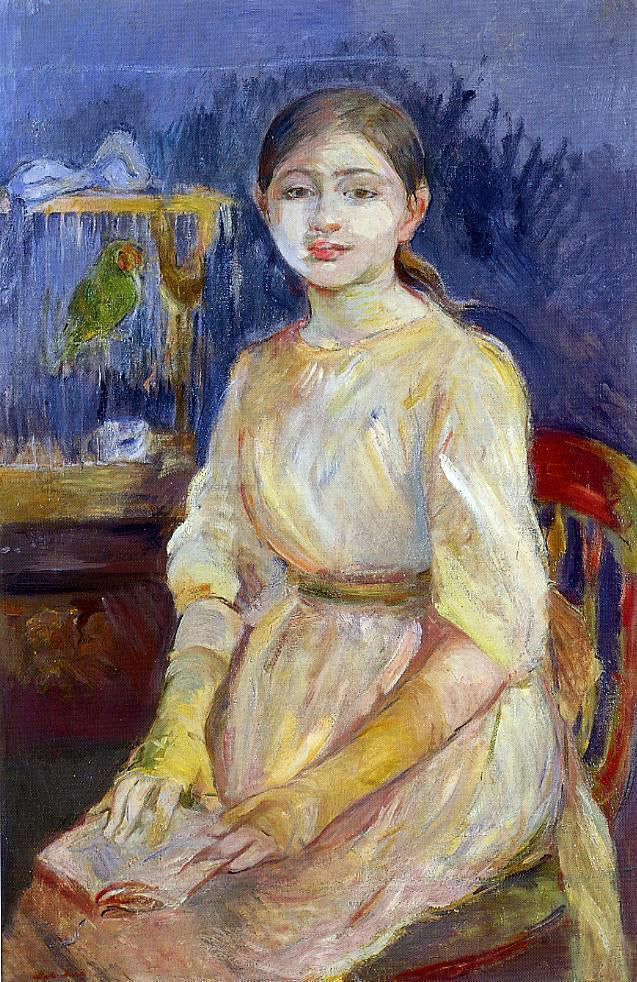  Berthe Morisot Julie Manet with a Budgie - Hand Painted Oil Painting
