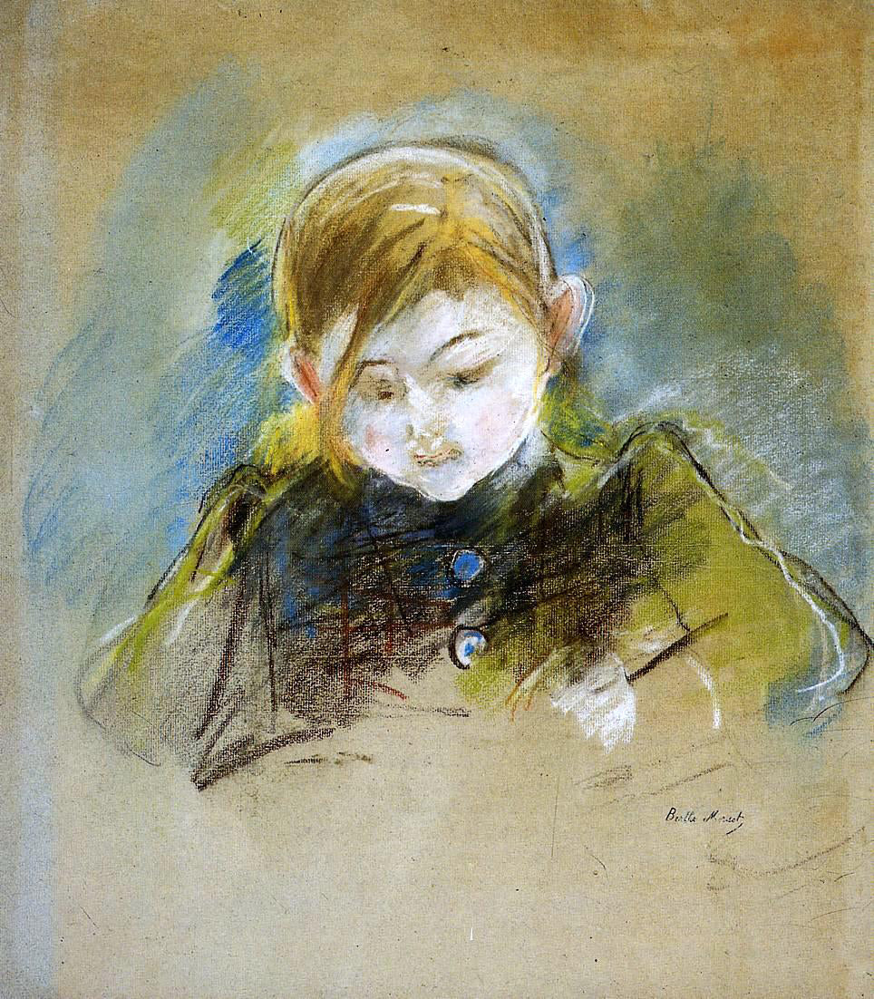 Berthe Morisot Julie Writing - Hand Painted Oil Painting