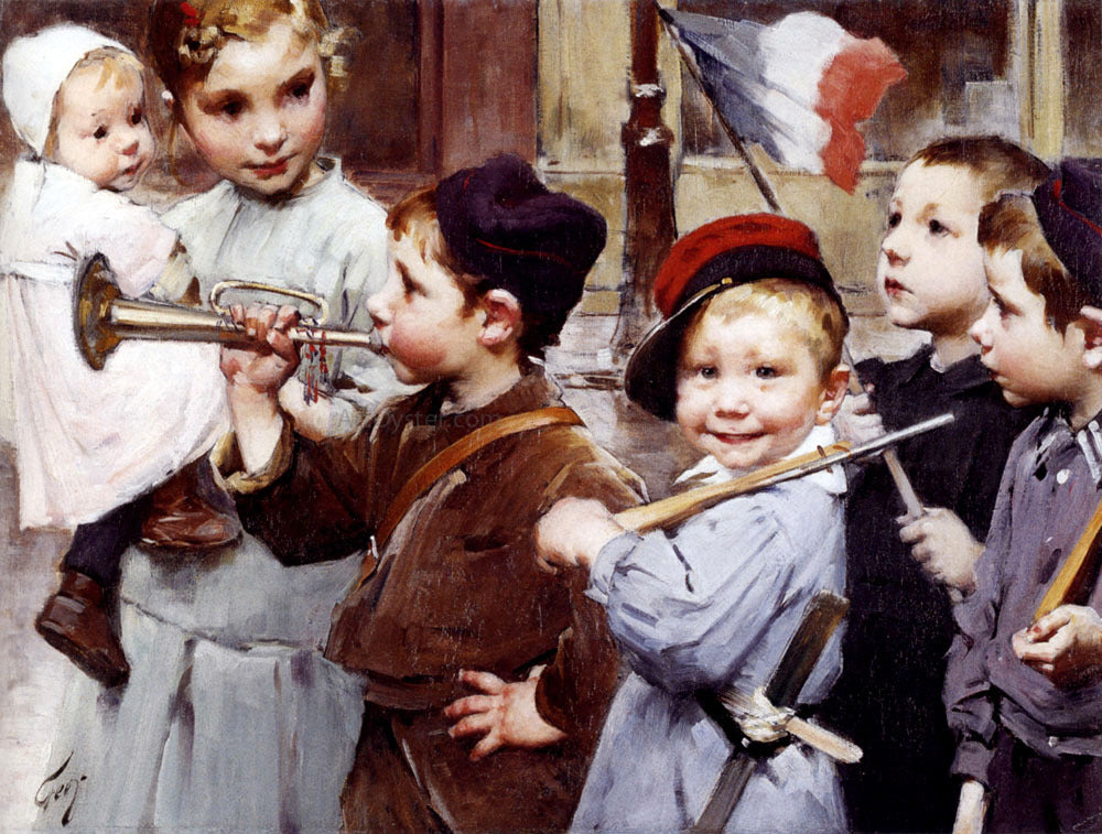 Henry Jean Geoffroy July 14th - Bastille Day - Hand Painted Oil Painting