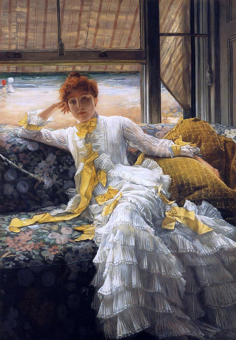 James Tissot July: Specimen of a Portrait - Hand Painted Oil Painting