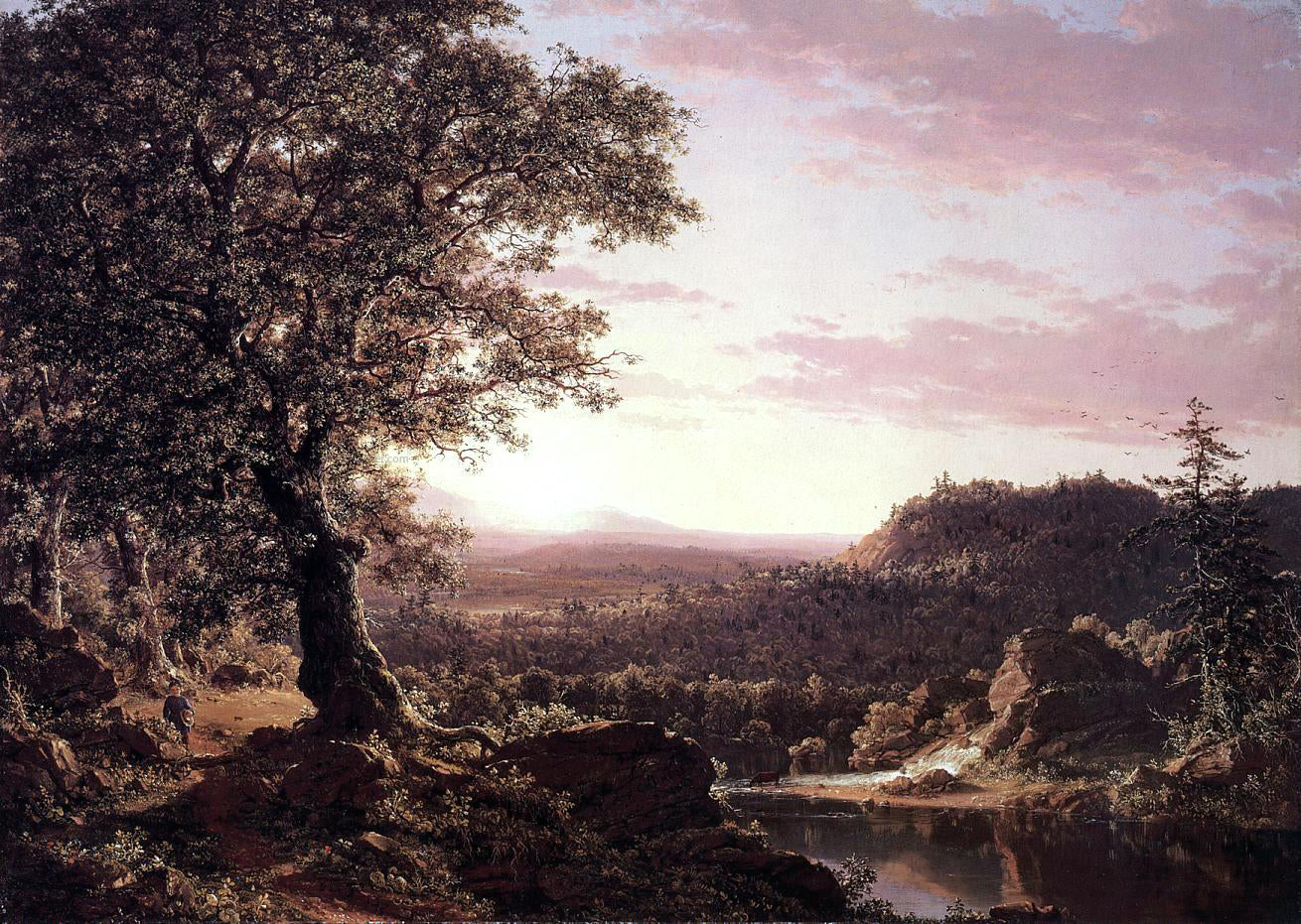 Frederic Edwin Church July Sunset, Berkshire County, Massachusetts - Hand Painted Oil Painting