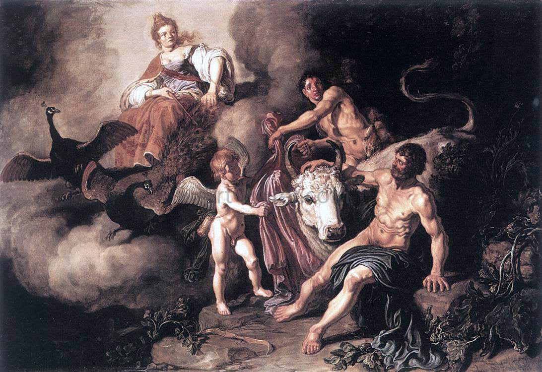  Pieter Lastman Juno Discovering Jupiter with Io - Hand Painted Oil Painting