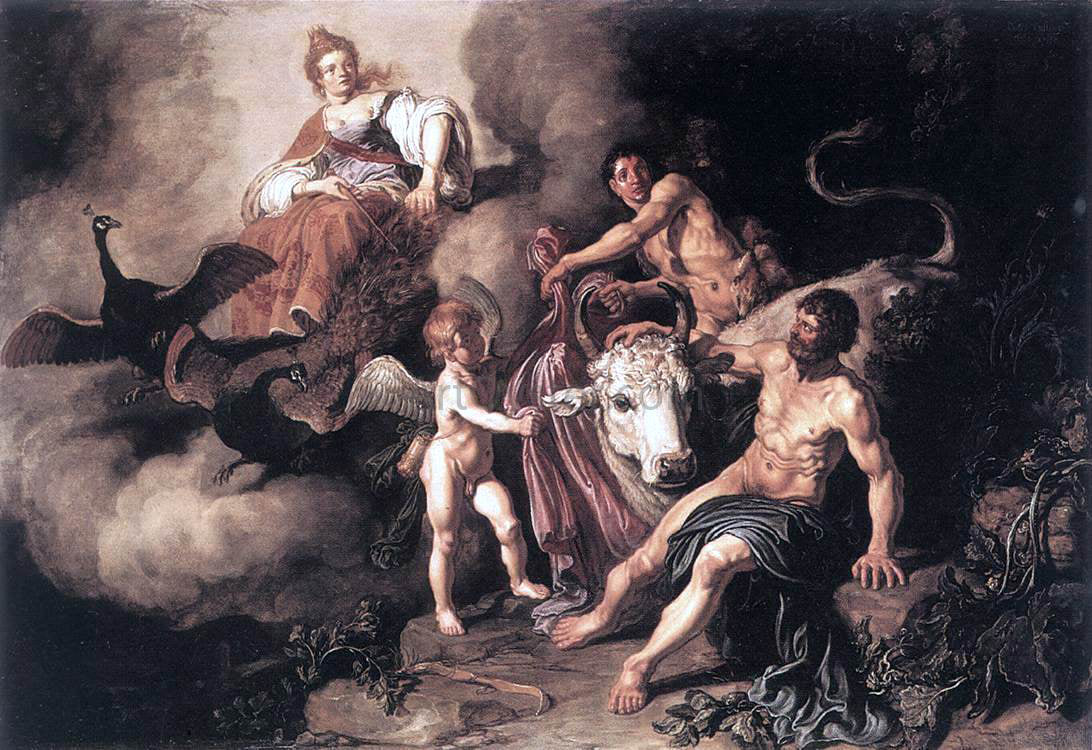 Pieter Lastman Juno Discovering Jupiter with Io - Hand Painted Oil Painting