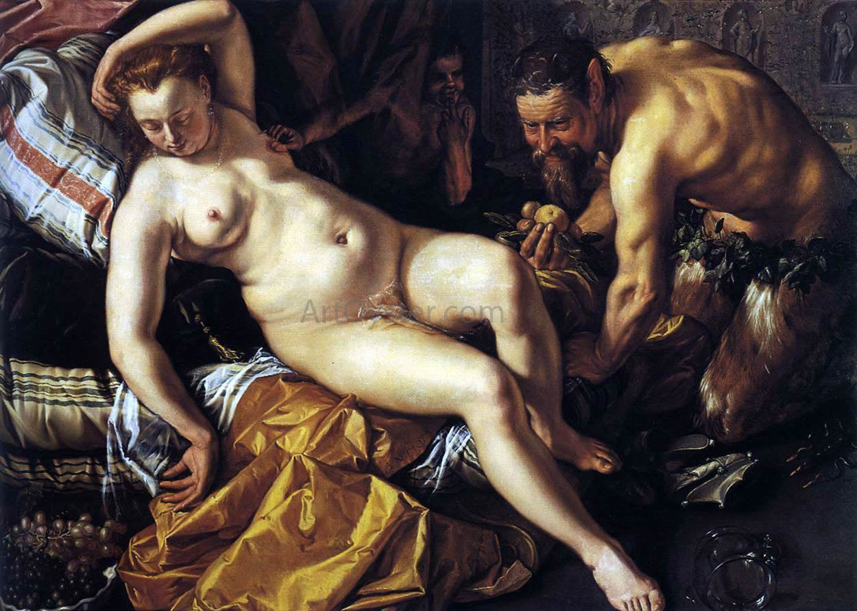 Hendrick Goltzius Jupiter and Antiope - Hand Painted Oil Painting