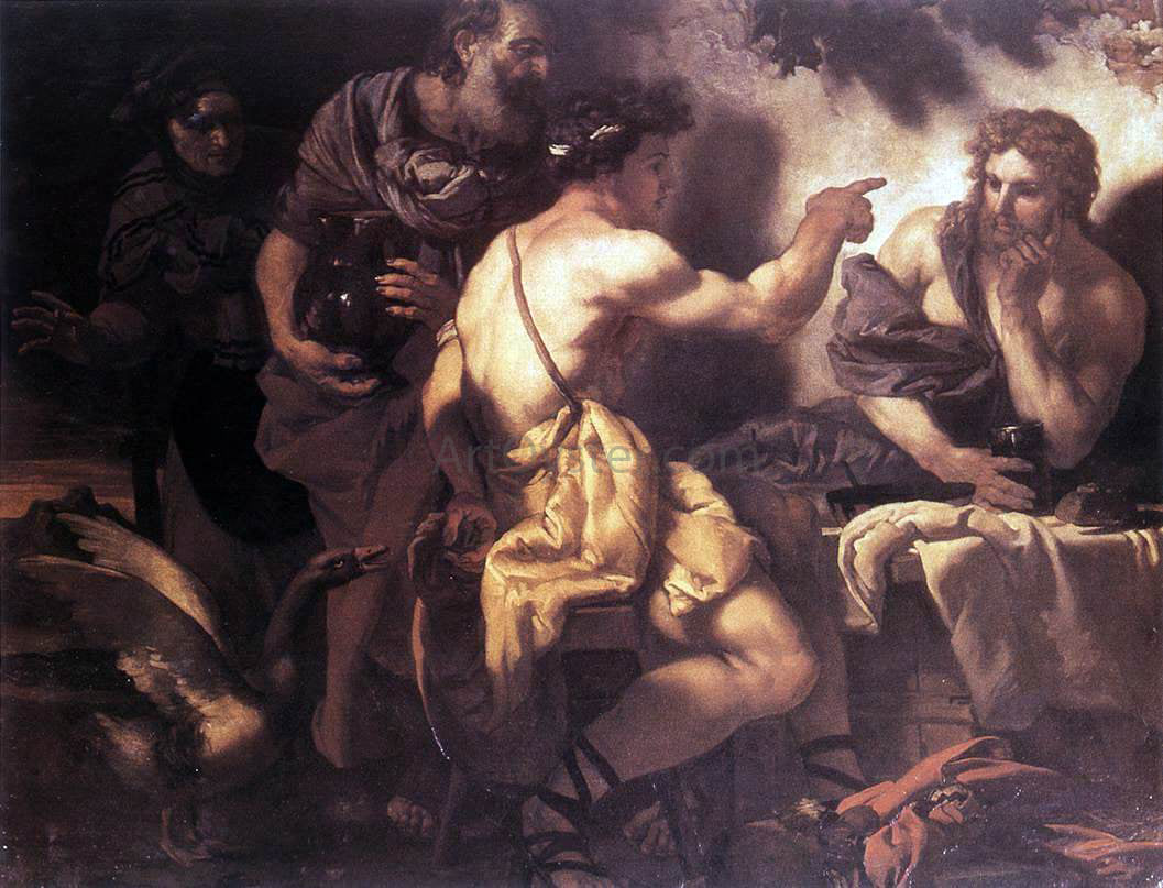 Johann Karl Loth Jupiter and Mercury at Philemon and Baucis - Hand Painted Oil Painting