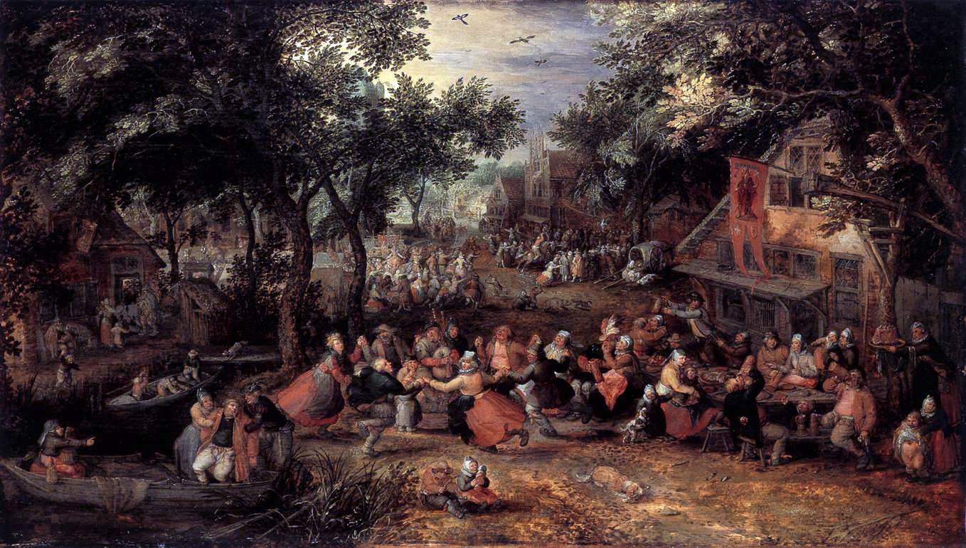 David Vinckboons Kermis - Hand Painted Oil Painting