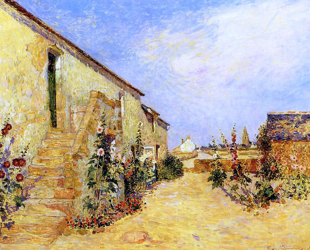 Ferdinand Du Puigaudeau Kervaudu Garden, Climbing Roses - Hand Painted Oil Painting