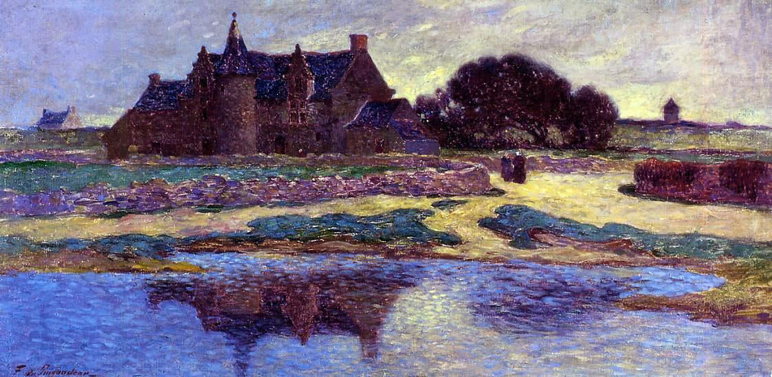 Ferdinand Du Puigaudeau Kervaudu, View from the Marsh - Hand Painted Oil Painting