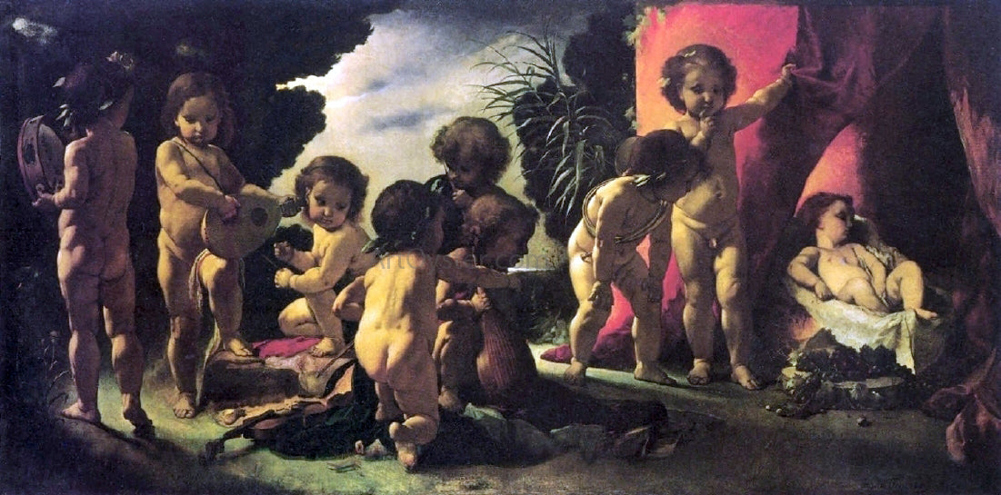 Anselm Friedrich Feuerbach Kinderstaendchen - Hand Painted Oil Painting