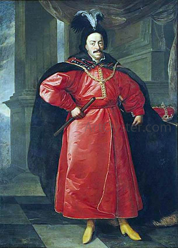 II Daniel Schultz King John Casimir II in Polish Costume - Hand Painted Oil Painting