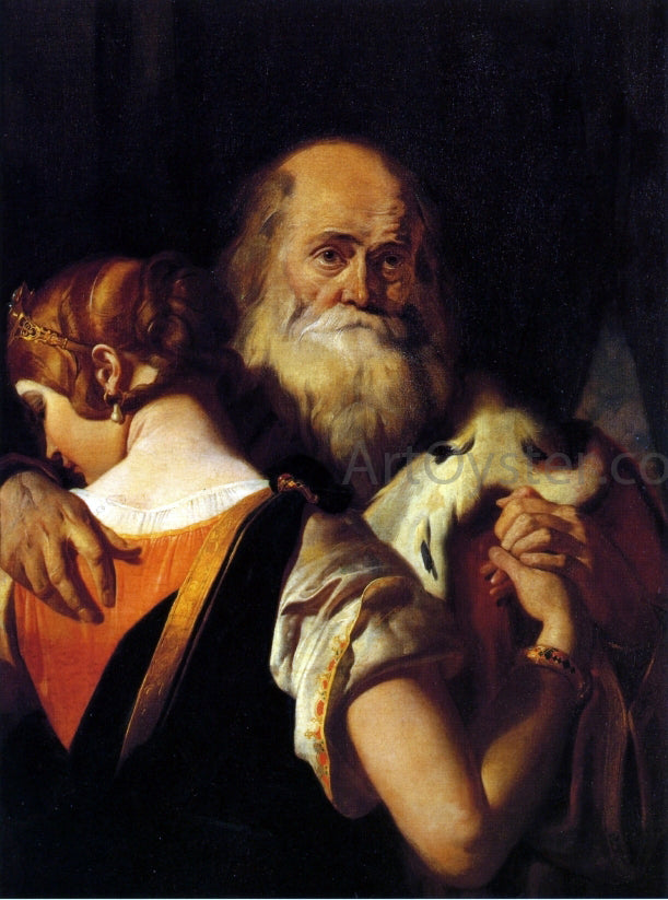 Daniel Maclise King Lear and Cordelia - Hand Painted Oil Painting