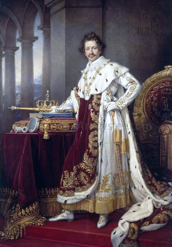 Joseph Karl Stieler King Ludwig I in his Coronation Robes - Hand Painted Oil Painting