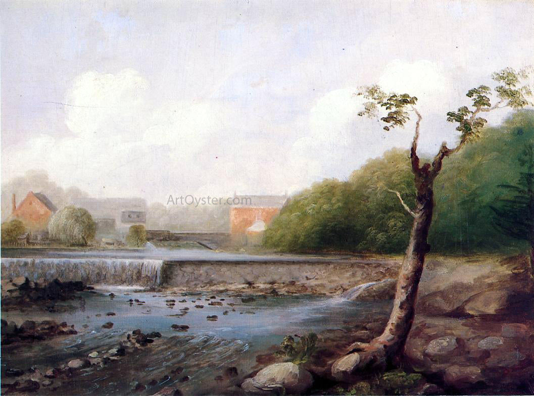George Henry Durrie Kinney Town Dam, Seymour, Connecticut - Hand Painted Oil Painting
