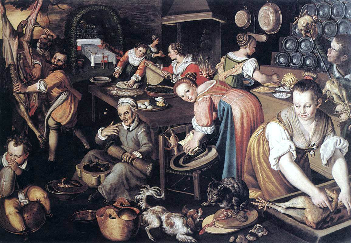 Vincenzo Campi Kitchen - Hand Painted Oil Painting