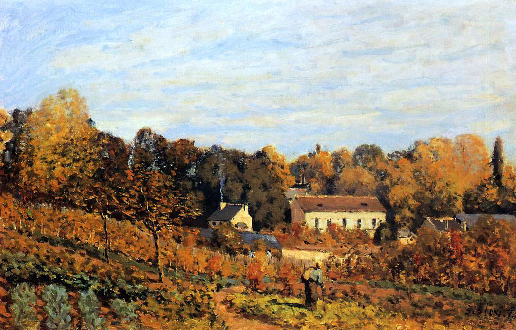 Alfred Sisley Kitchen Garden at Louveciennes - Hand Painted Oil Painting