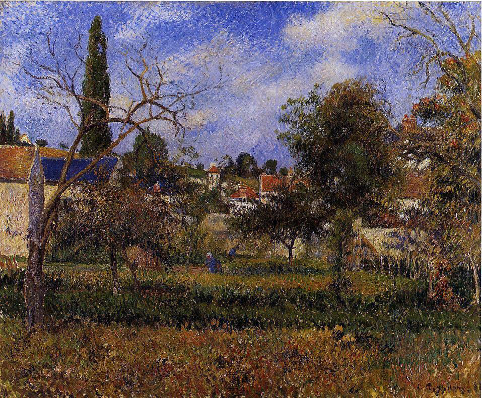 Camille Pissarro Kitchen Gardens, Pontoise - Hand Painted Oil Painting