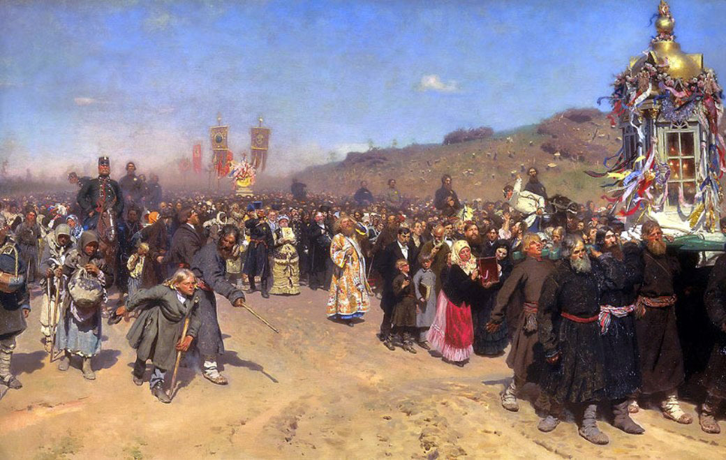 Ilia Efimovich Repin Krestny Khod (Religious Procession) in Kursk Gubernia - Hand Painted Oil Painting