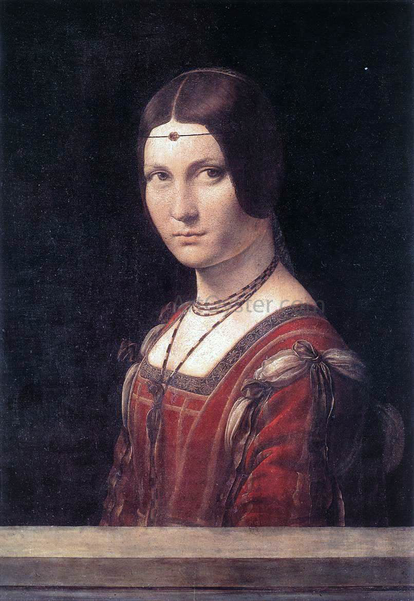 Leonardo Da Vinci La belle Ferroniere - Hand Painted Oil Painting