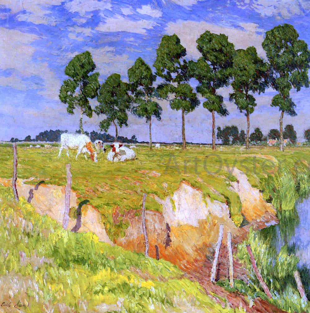Emile Claus La Berge Rangee (Juillet) - Hand Painted Oil Painting