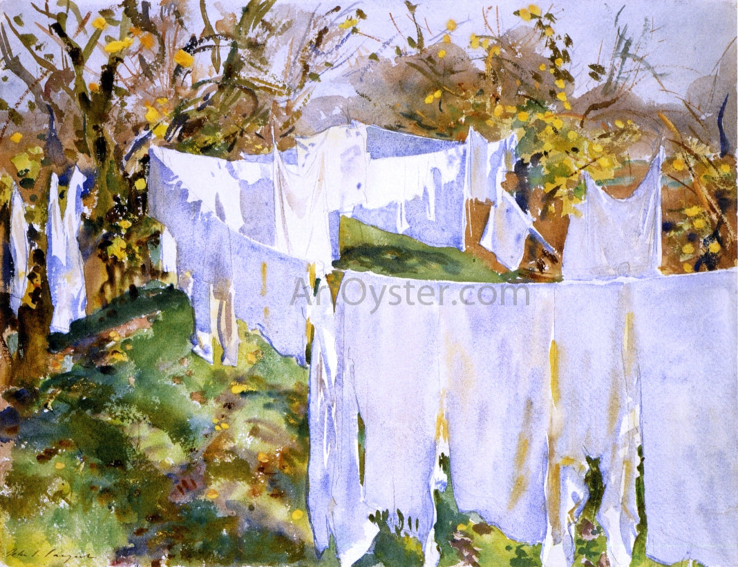 John Singer Sargent La Biancheria - Hand Painted Oil Painting