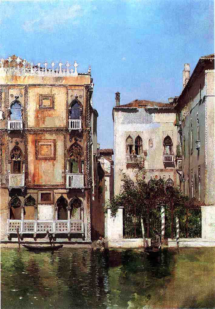  Robert Frederick Blum La Ca d'Oro, Venice - Hand Painted Oil Painting