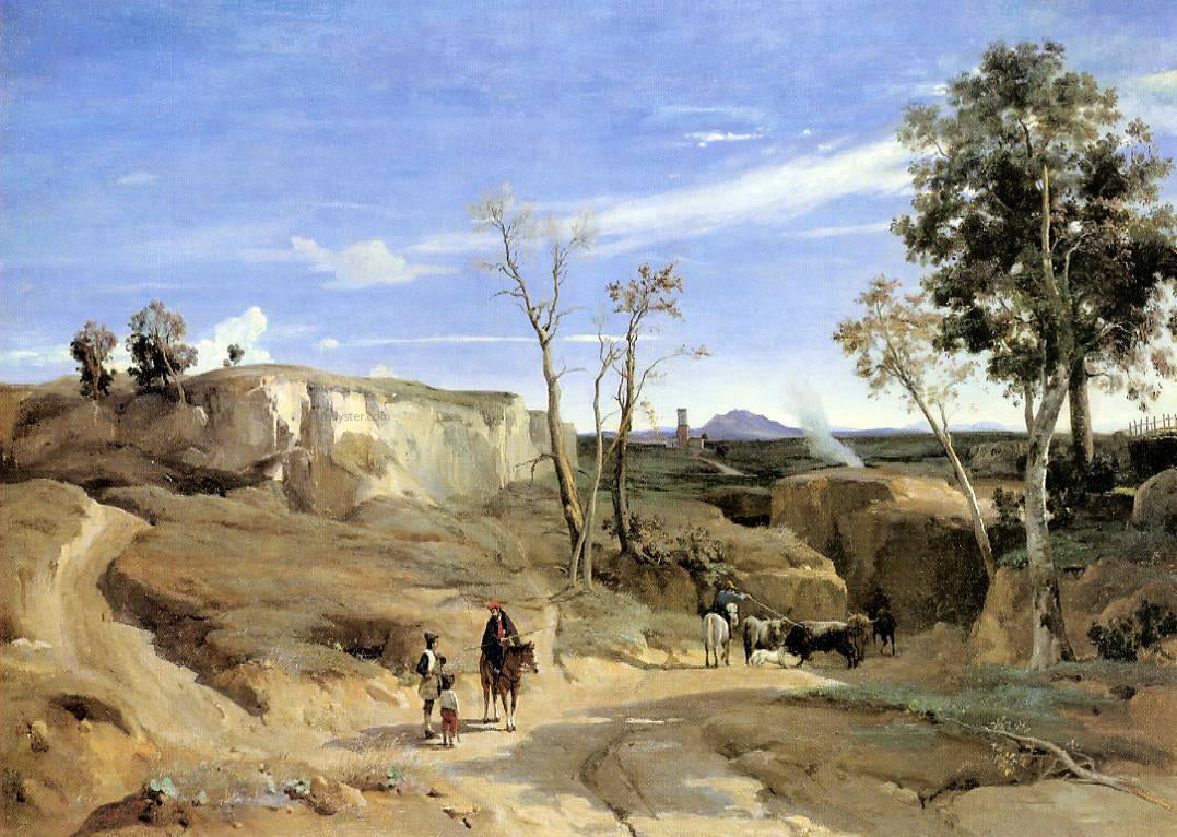 Jean-Baptiste-Camille Corot La Cervara, the Roman Countryside - Hand Painted Oil Painting