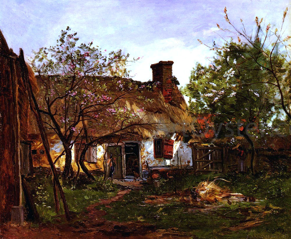 Hippolyte Camille Delpy La Chaumiere A Berneval - Hand Painted Oil Painting
