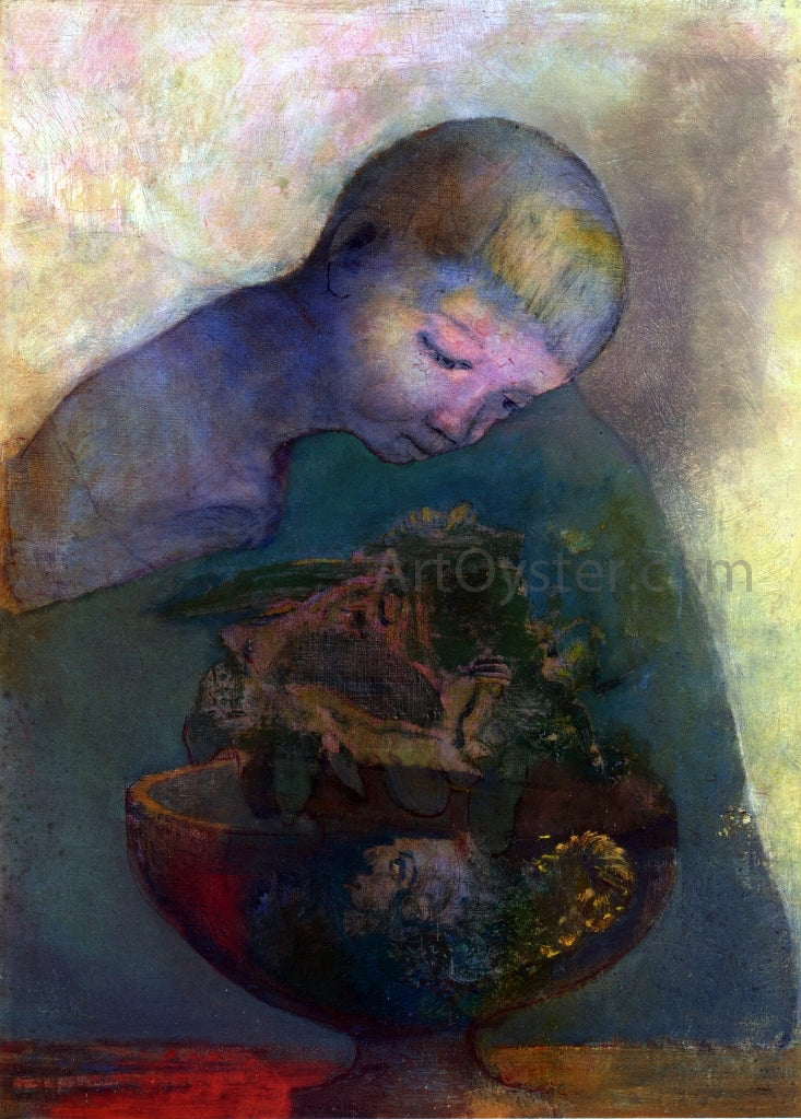 Odilon Redon La Coupe du Devenir (also known as L'Enfant a la Coupe) - Hand Painted Oil Painting
