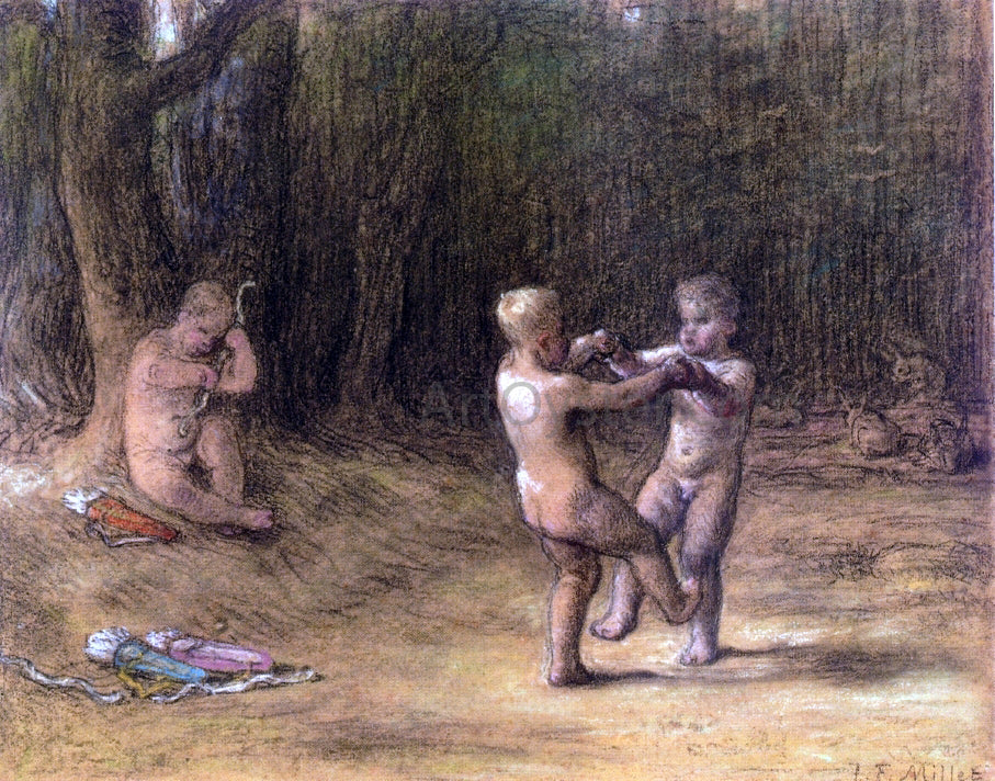 Jean-Francois Millet La Danse des Amours - Hand Painted Oil Painting