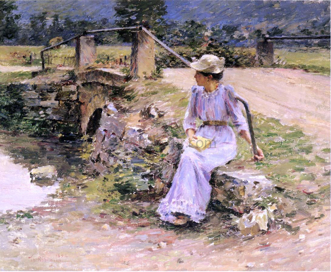  Theodore Robinson La Debacle (also known as Marie at the Little Bridge) - Hand Painted Oil Painting