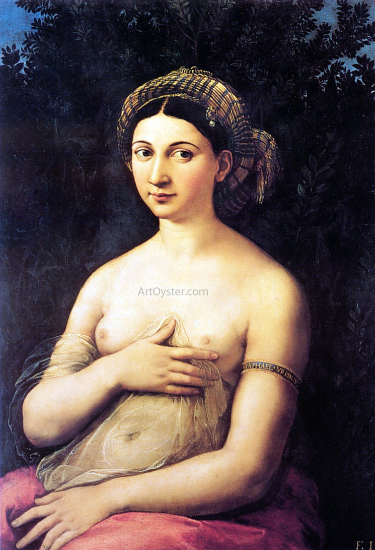 Raphael La Fornarina (also known as Portrait of a Young Woman) - Hand Painted Oil Painting