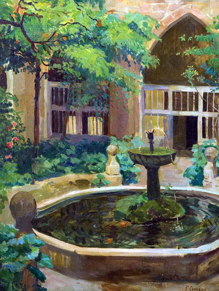 Fernando Cabrera Canto La Fuente - Hand Painted Oil Painting