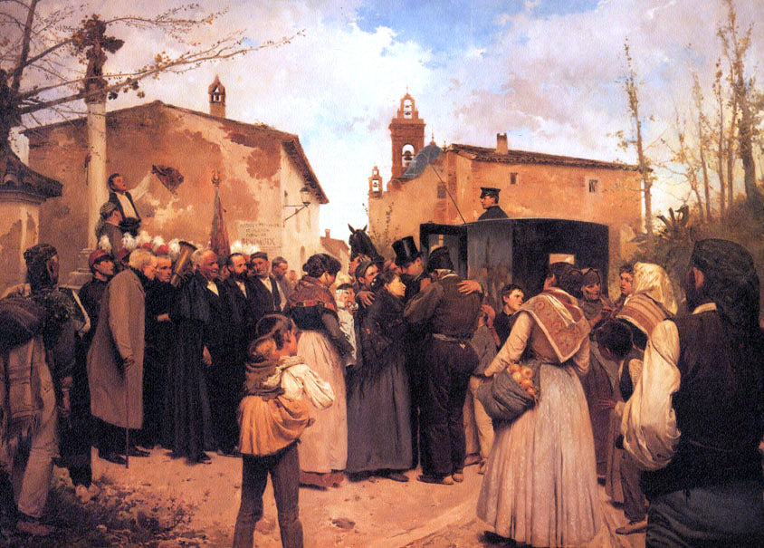 Antonio Fillol Granell La Gloria del Pueblo - Hand Painted Oil Painting