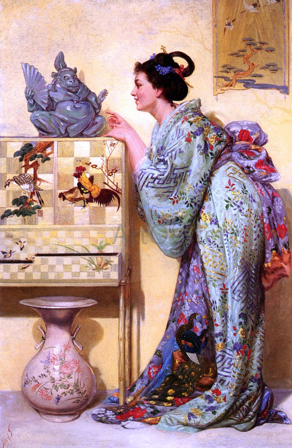Alfred Wordsworth Thompson La Japonaise - Hand Painted Oil Painting