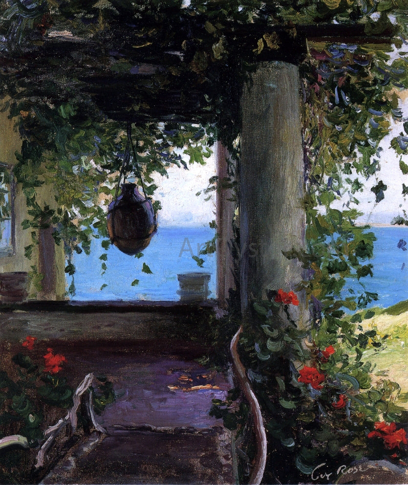 Guy Orlando Rose La Jolla Arbor - Hand Painted Oil Painting