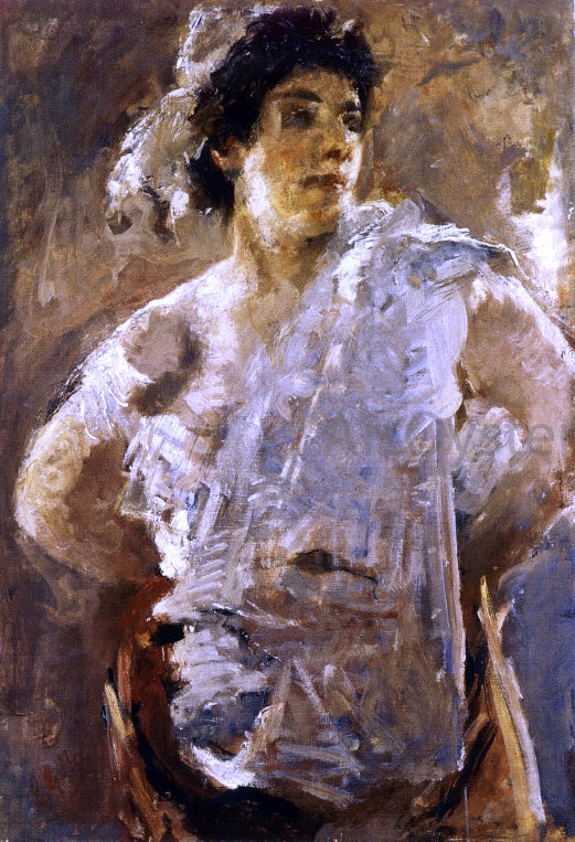 Emilio Gola La Lavandaia - Hand Painted Oil Painting