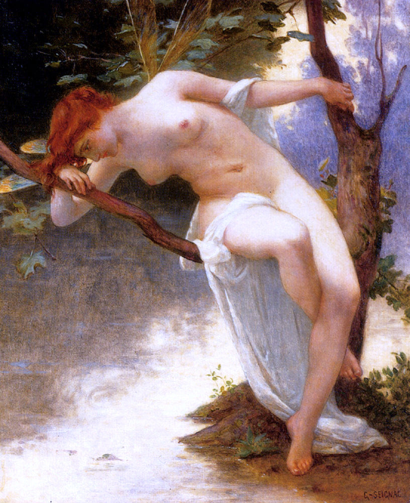 Guillaume Seignac La Libellule - Hand Painted Oil Painting
