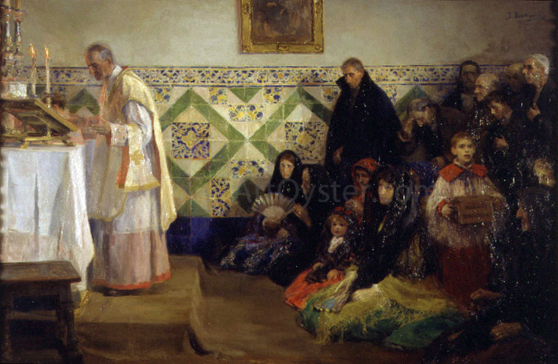 Jose Benlliure Gil La Misa - Hand Painted Oil Painting