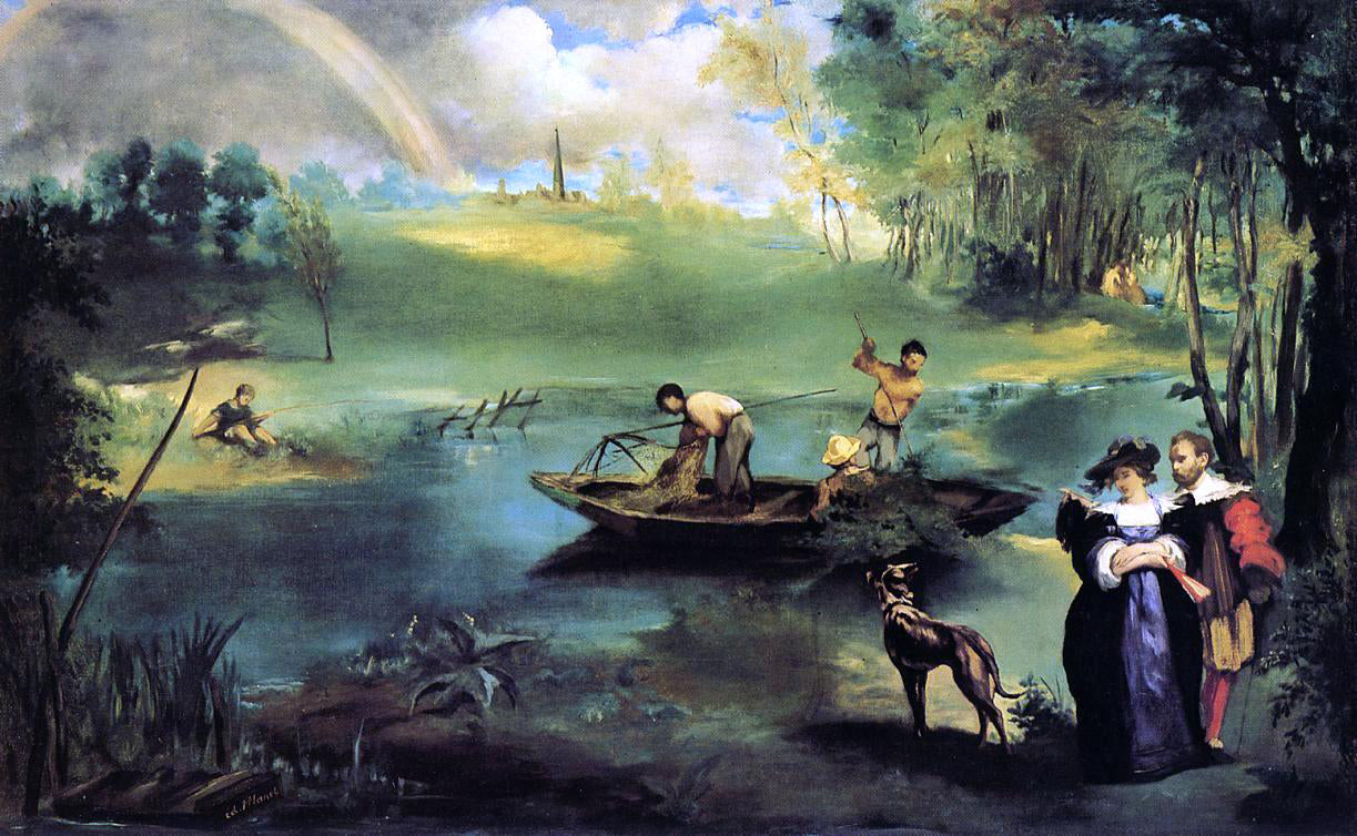 Edouard Manet La Peche - Hand Painted Oil Painting