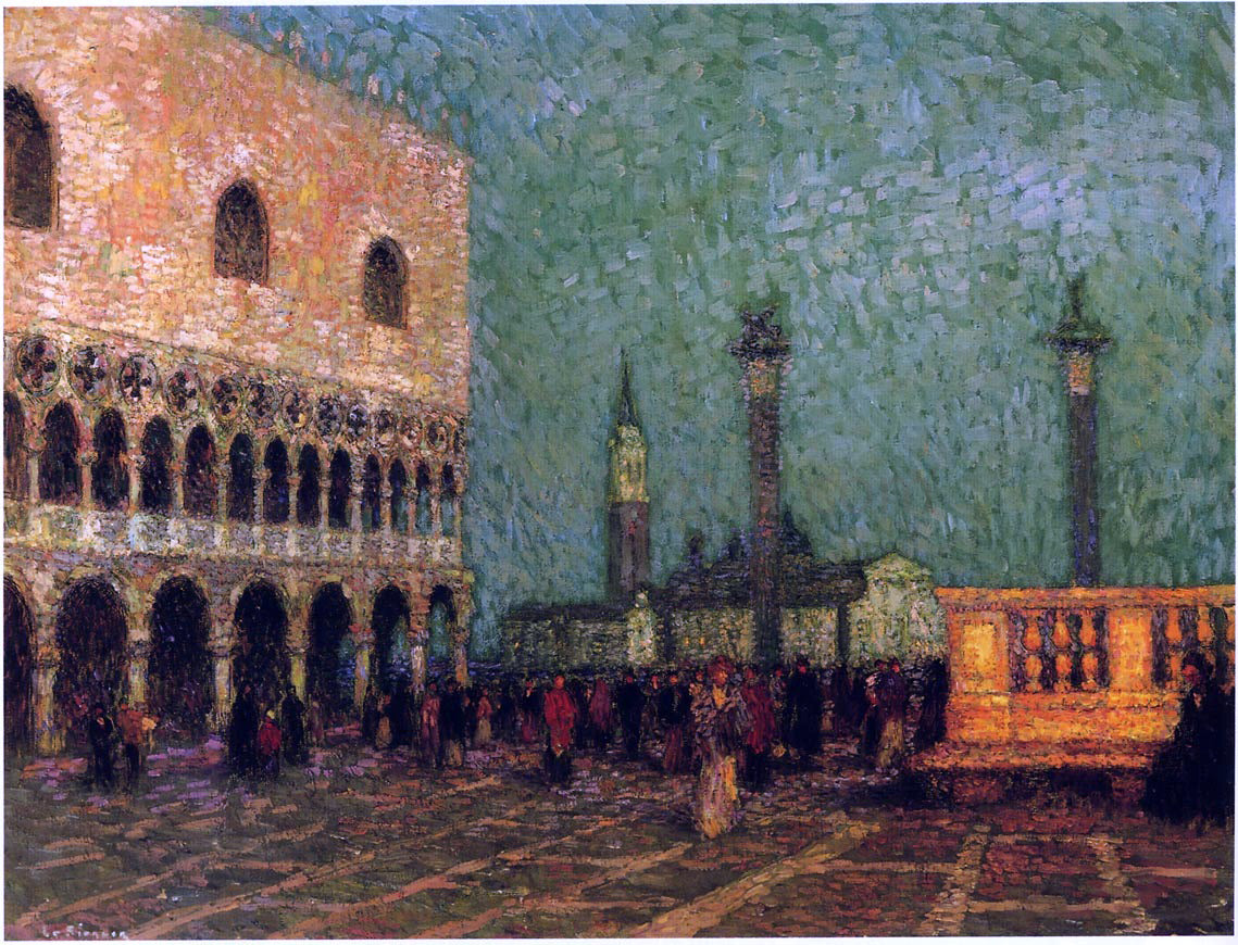 Henri Le Sidaner La Piazatta - Hand Painted Oil Painting