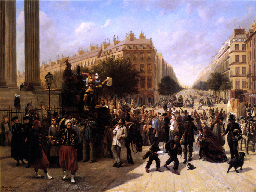 David Jacob Jacobsen La Place de la Madeleine, Paris - Hand Painted Oil Painting